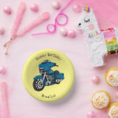 Bols En Carton Caricature joyeux bleu moto (Fête)