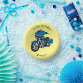 Bols En Carton Caricature joyeux bleu moto (Fête)