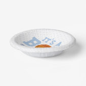 Bols En Carton C'est un garçon ! Baby shower Blue Basketball (Angulaire)