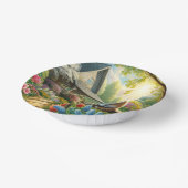 Bols En Carton Chalet de printemps/jardin & chat (Angulaire)