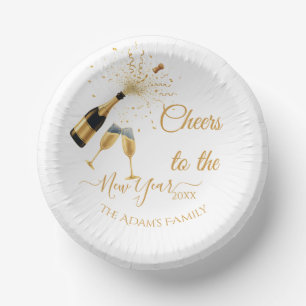 Bols En Carton Champagne doré pour le Nouvel An