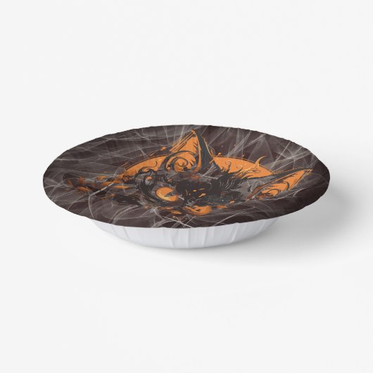 Bols En Carton Chat noir d'Halloween avec Citrouilles et lune (Angulaire)