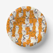Bols En Carton Chats blancs et gingembre motif yeux verts yeux bl (Recto)