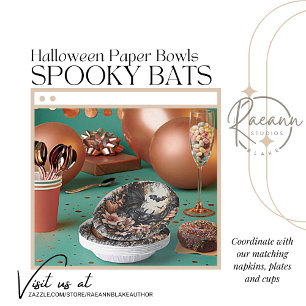 Bols En Carton Chauves-souris effrayantes Halloween