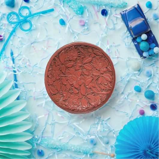 Bols En Carton Chine antique Cinnabar sculpté Faux floraux (Fête)