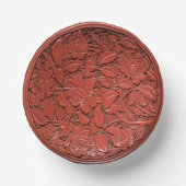 Bols En Carton Chine antique Cinnabar sculpté Faux floraux (Recto)