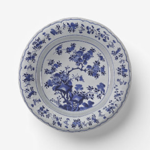 Bols En Carton Chine bleu et blanc Floral Faux Chine