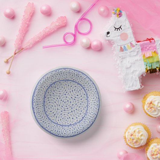 Bols En Carton Chine bleu et blanc Vin spiral Faux Chine (Fête)