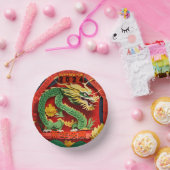 Bols En Carton Chinois Nouvel An Dragon Vert 2024 Origami PPB02 (Fête)