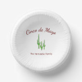 Bols En Carton Cinco de Mayo Fiesta Desert Cactus Party  (Recto)