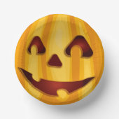 Bols En Carton Citrouille sculpté souriant design Halloween (Recto)