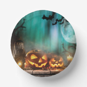 Bols En Carton Citrouilles d'Halloween et chauves-souris