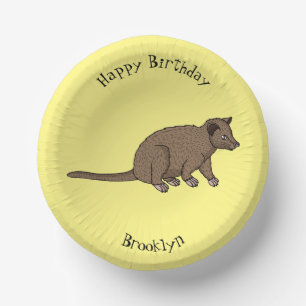 Bols En Carton Civet de mûte luwak, dessin animé