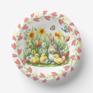 Bols En Carton Classique/Vintage lapin/poulet de printemps