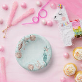 Bols En Carton Coastal Chic | Turquoise Green et Coral Reef Party (Fête)