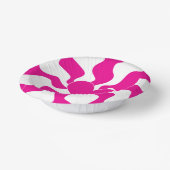 Bols En Carton Coeur d'amour en Magenta et Blanc (Angulaire)