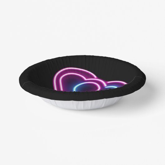 Bols En Carton Coeur rose néon/bleu Tasse de la Saint-Valentin (Angulaire)