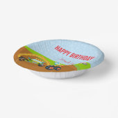 Bols En Carton Colful Birthday Boy Monster Trucks with Age (Angulaire)