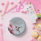 Bols En Carton Colibri et Hibiscus | Mariage bleu (Fête)