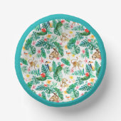 Bols En Carton Colorful Tropical Jungle Animaux Motif (Recto)