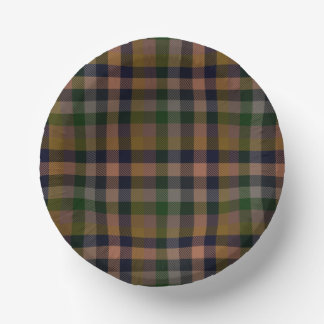 Bols En Carton Conception de carreaux Gingham de terre sombre