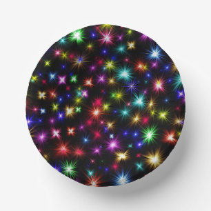 Bols En Carton Conception de feux d'artifice Étoiles Colorées