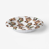 Bols En Carton Conception de motif singe blanc (Angulaire)