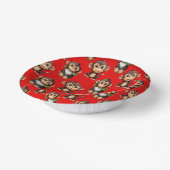 Bols En Carton Conception de motif singe rouge (Angulaire)