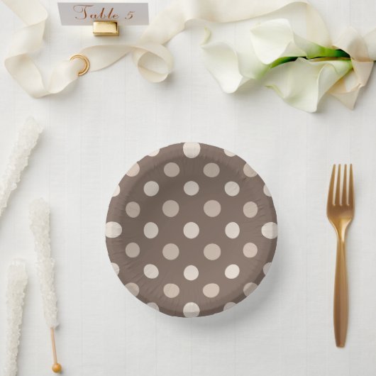 Bols En Carton Conception de points marrons neutres de la Terre (Mariage)