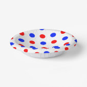 Bols En Carton Conception de points noirs blancs rouges bleus  (Angulaire)