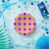 Bols En Carton Conception de points polka rose bleu jaune (Fête)