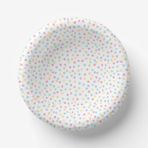 Bols En Carton Confetti Pastels (Points)
