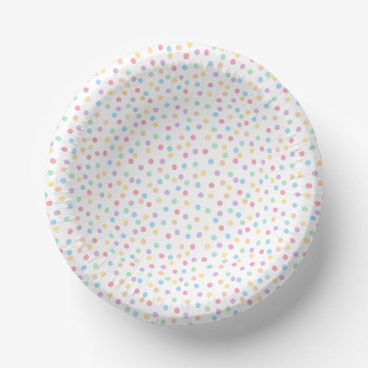 Bols En Carton Confetti Pastels (Points) (Recto)