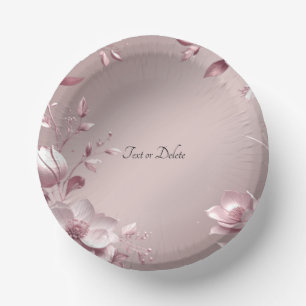 Bols En Carton Corbeilles en papier floral rose délicat