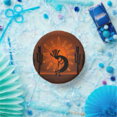 Bols En Carton Coucher de soleil brun Kokopelli Sun (Fête)