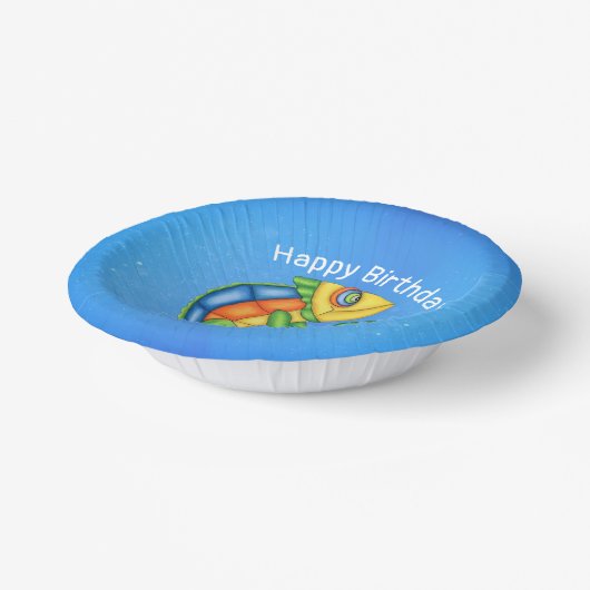 Bols En Carton Couleurs vives joli Cartoon Lizard Leaf Anniversai (Angulaire)