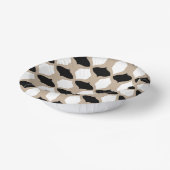 Bols En Carton Courbes douces Motif - Taupe, noir et blanc (Angulaire)