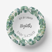 Bols En Carton Couronne de eucalyptus pour Baby Shower (Recto)