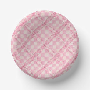 BOLS EN CARTON COUVERTURE DE 7" EN PINK CHECK