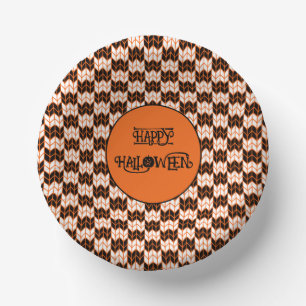 BOLS EN CARTON COUVERTURE EN ORANGE NOIR KNIT 7"