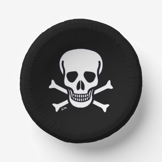 Bols En Carton Crâne n Os Boules en papier noir (Recto)