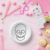 Bols En Carton Crâne - noir et blanc (Fête)