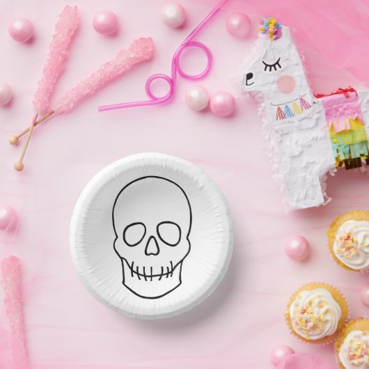 Bols En Carton Crâne - noir et blanc (Fête)