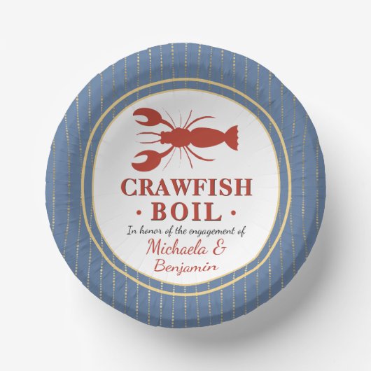 Bols En Carton Crawfish Boil Couples de douche (Recto)