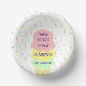 Bols En Carton Crème de glace 3e anniversaire (Recto)