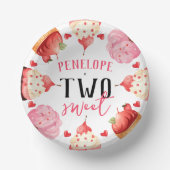 Bols En Carton Crème glacée mignonne Deux filles douces fête d'an (Recto)