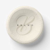 Bols En Carton Crème minimale Beige Elegant Monogram Company (Recto)