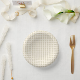 Bols En Carton Crème moderne Beige Soigné Point minimaliste
