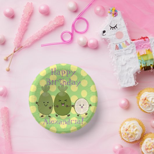 Bols En Carton Cute ananas guava feijoa drôle dessin animé (Fête)