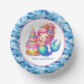 Bols En Carton Cute Beach Birthday mermaid customizable (Recto)